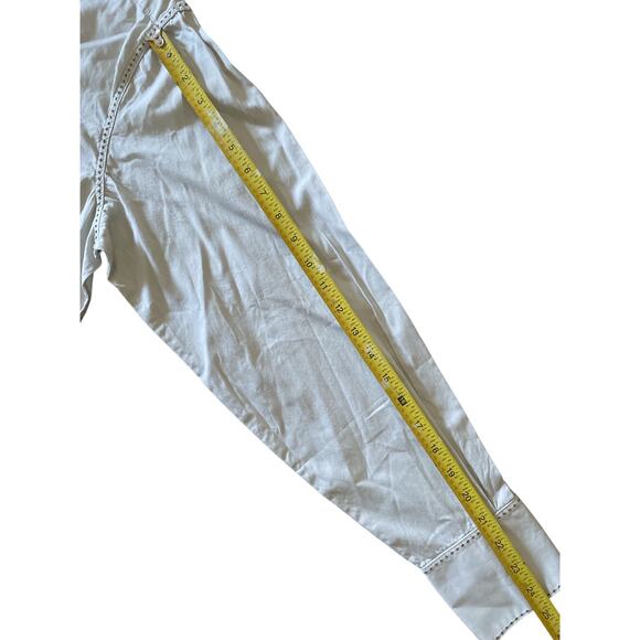 Resistol University Embroidered Rodeo Western White M Pearl Snap Button Up - Picture 7 of 7